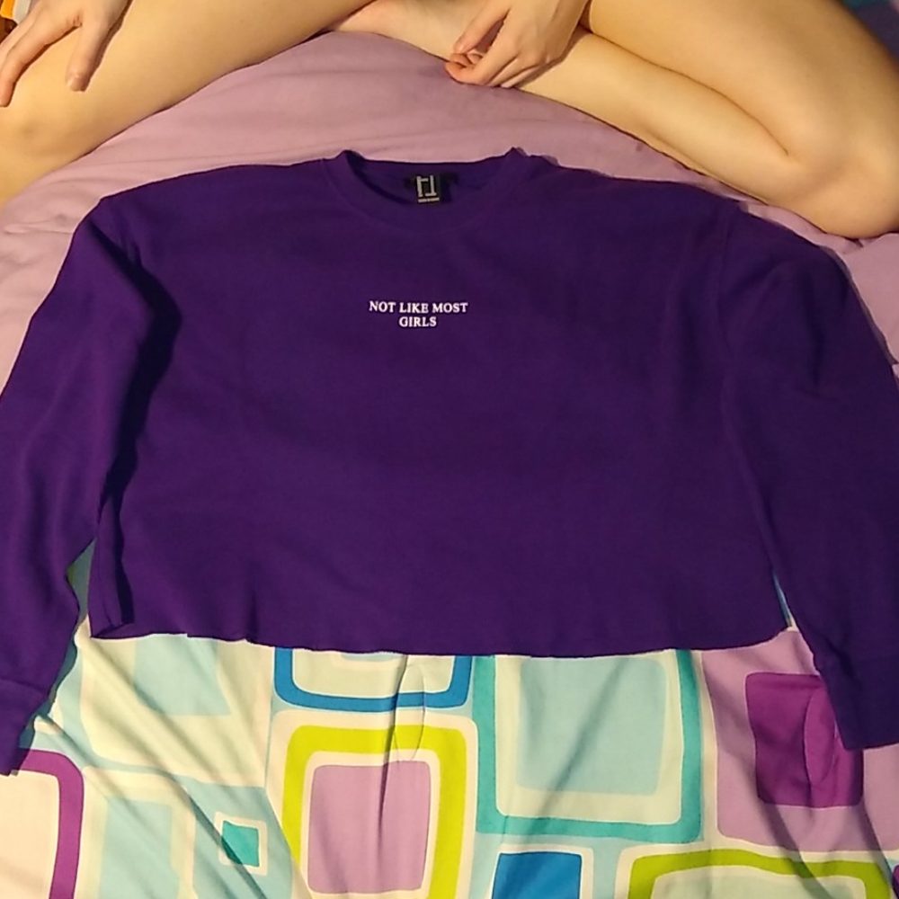 Purple cropped long sleeve